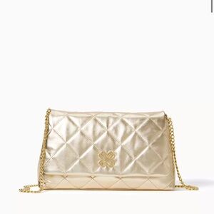 Lilly Pulitzer Gold Quilted Crossbody Bag